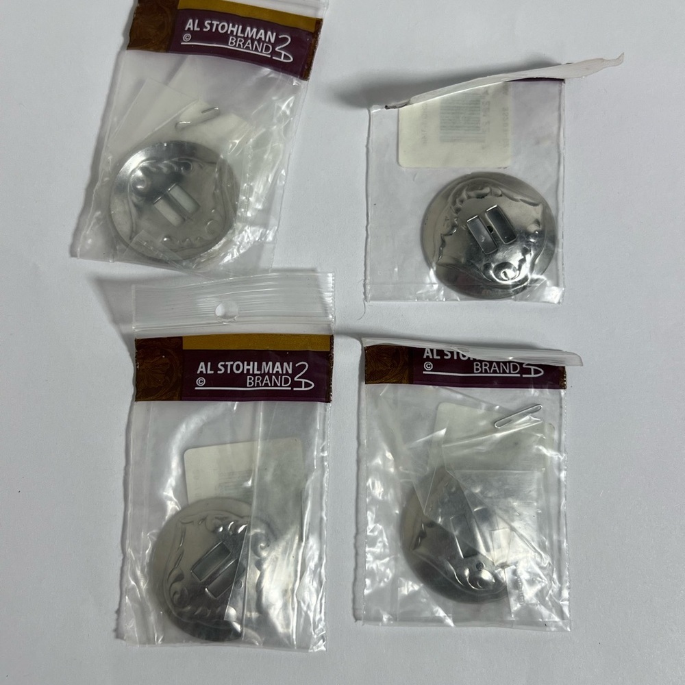 Lot of 4 ASB Slotted Concho 1-1/4" AL Stohlman 35207-02 Tandy Leather New